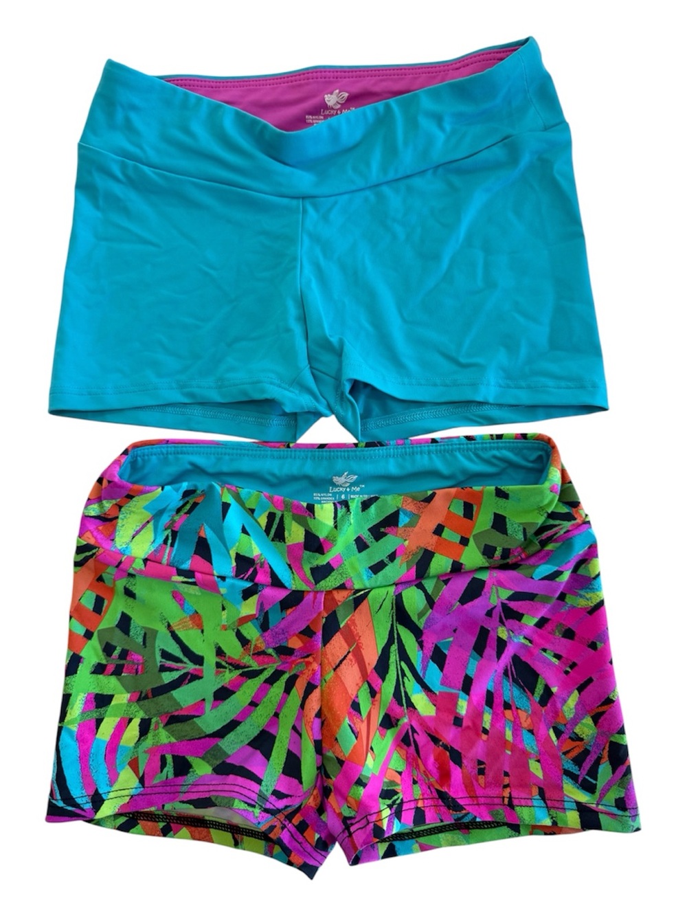 LUCKY & ME Layla Girls Gymnastics Dance Shorts 2-Pack Size 6